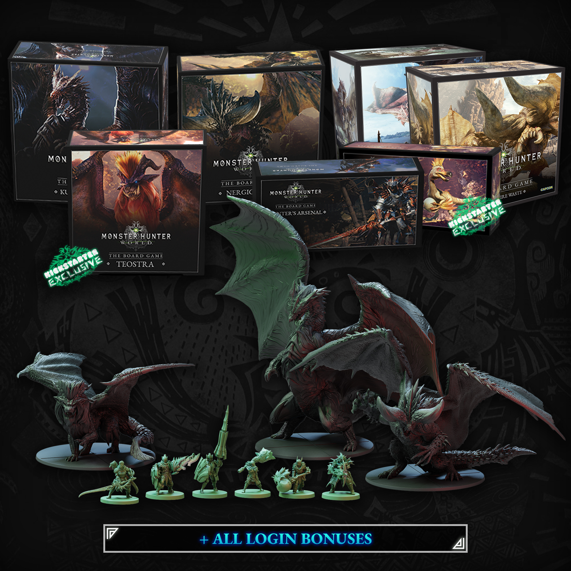 Monster Hunter World: The Board Game by Steamforged Games - Last Chance  All-in Pledge - Gamefound