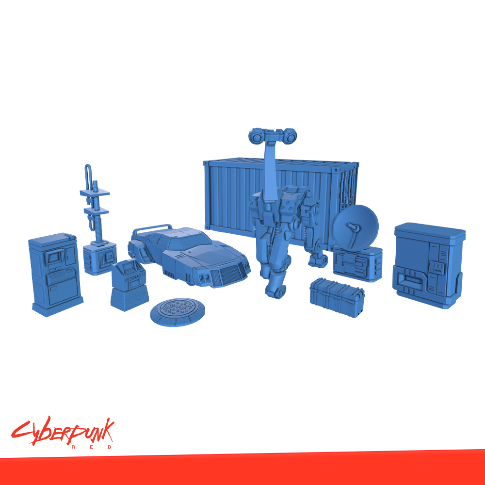 Cyberpunk Red Combat Zone by Monster Fight Club Digital STL Pack