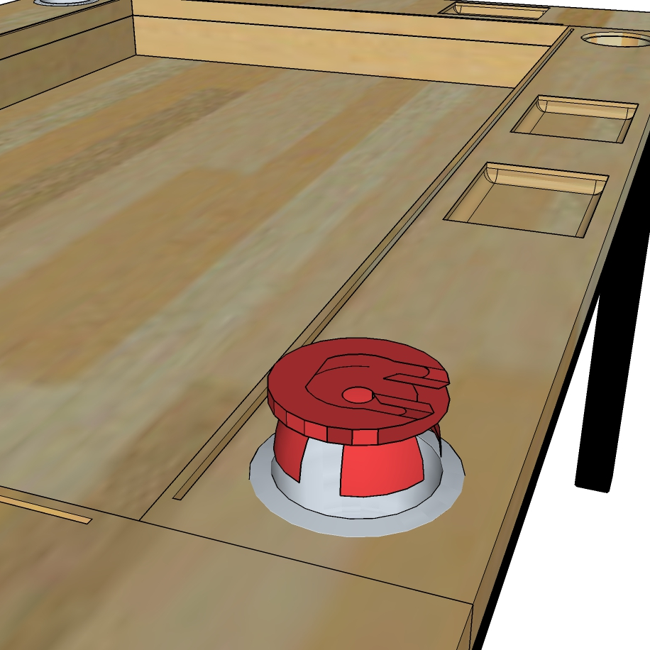 The Geeknson Bristol Board Game Table by Geeknson Team Single Wine