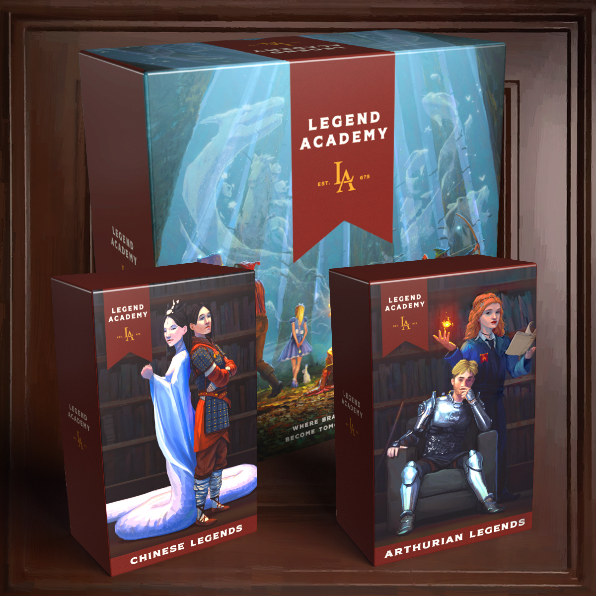 Jeu De Société Legend Academy - El Dorado Games - Avec Toutes Extensions Et Tapis Peints