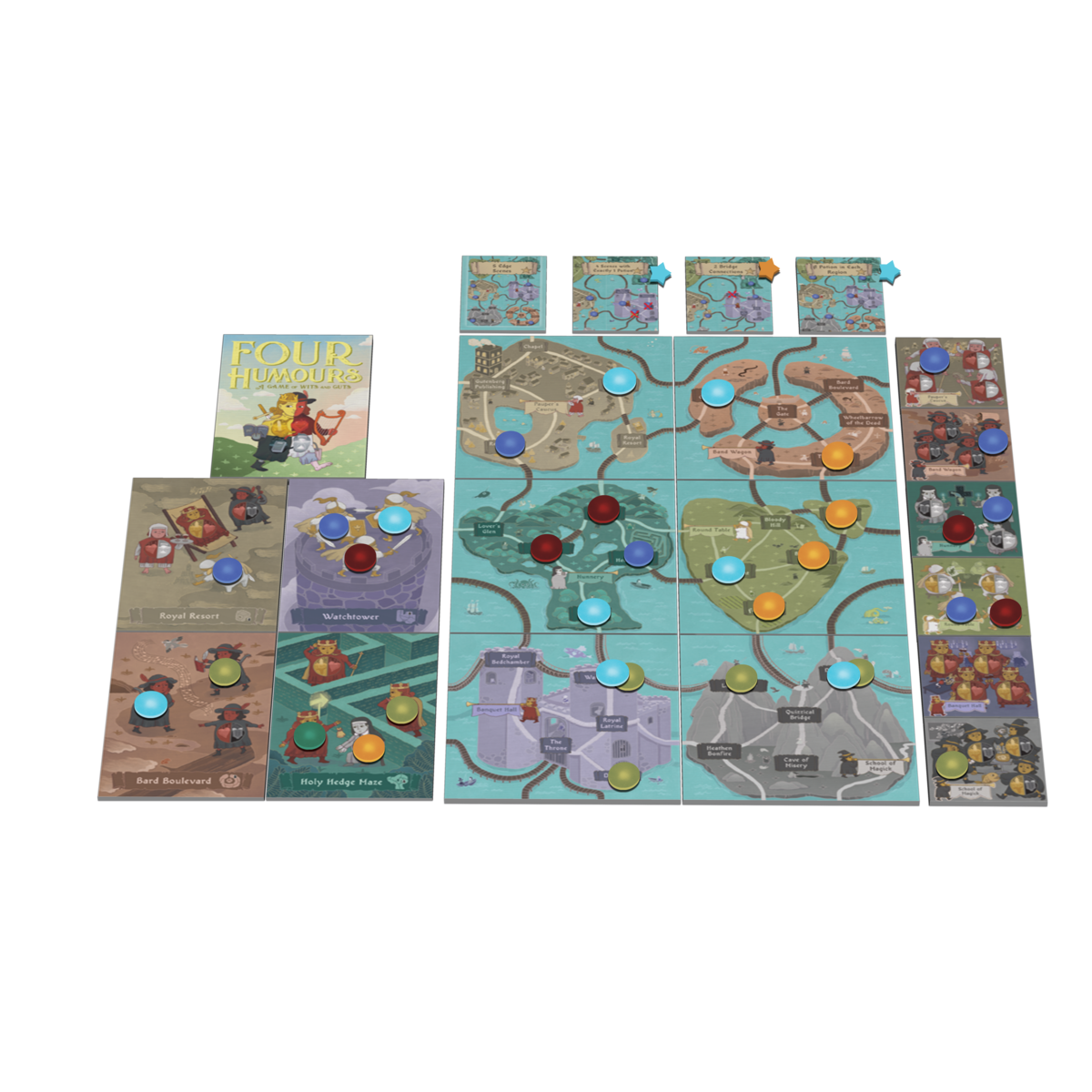 フォー・ヒューモア (Four Humours) ボードゲーム キックスターター Four Humours by Adams Apple Games - Four Humours - Deluxe