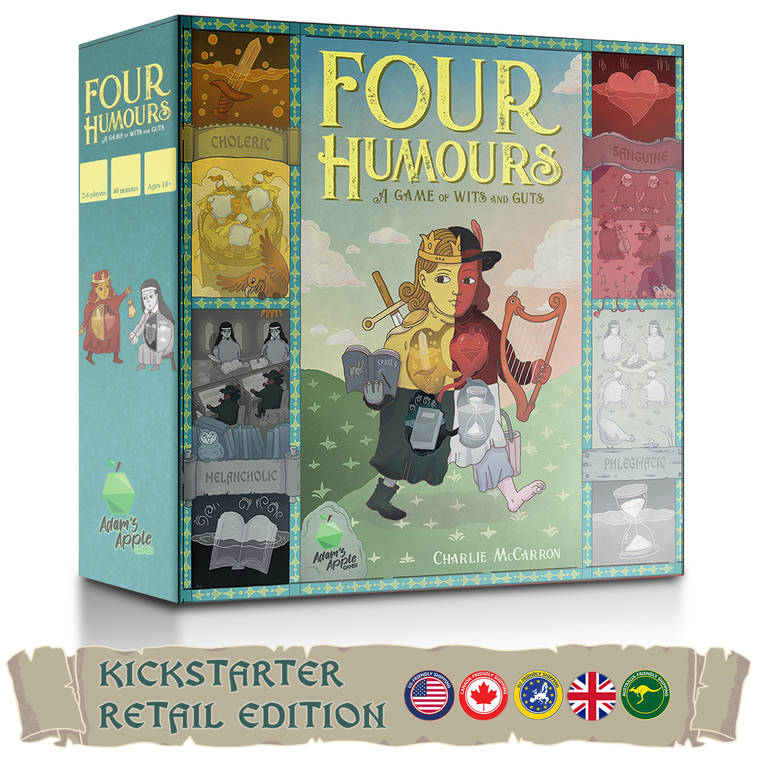 Four Humours by Adams Apple Games - Four Humours - Retail Kickstarter ...