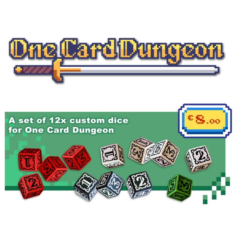 BLUE COLLECTION by Little Rocket Games One Card Dungeon CUSTOM DICE