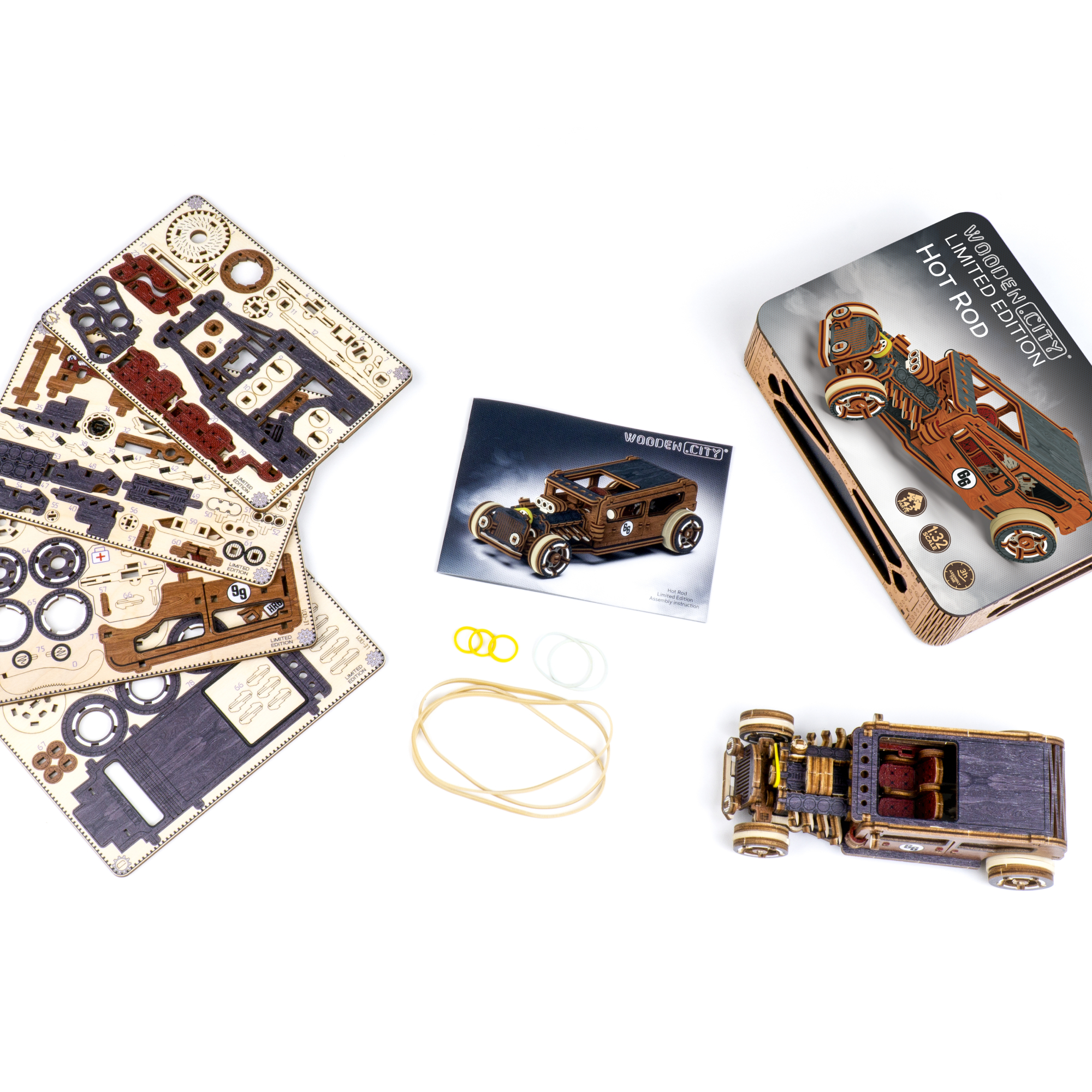 Wooden Painted Mechanical Model sets - LIMITED EDITION by WOODEN