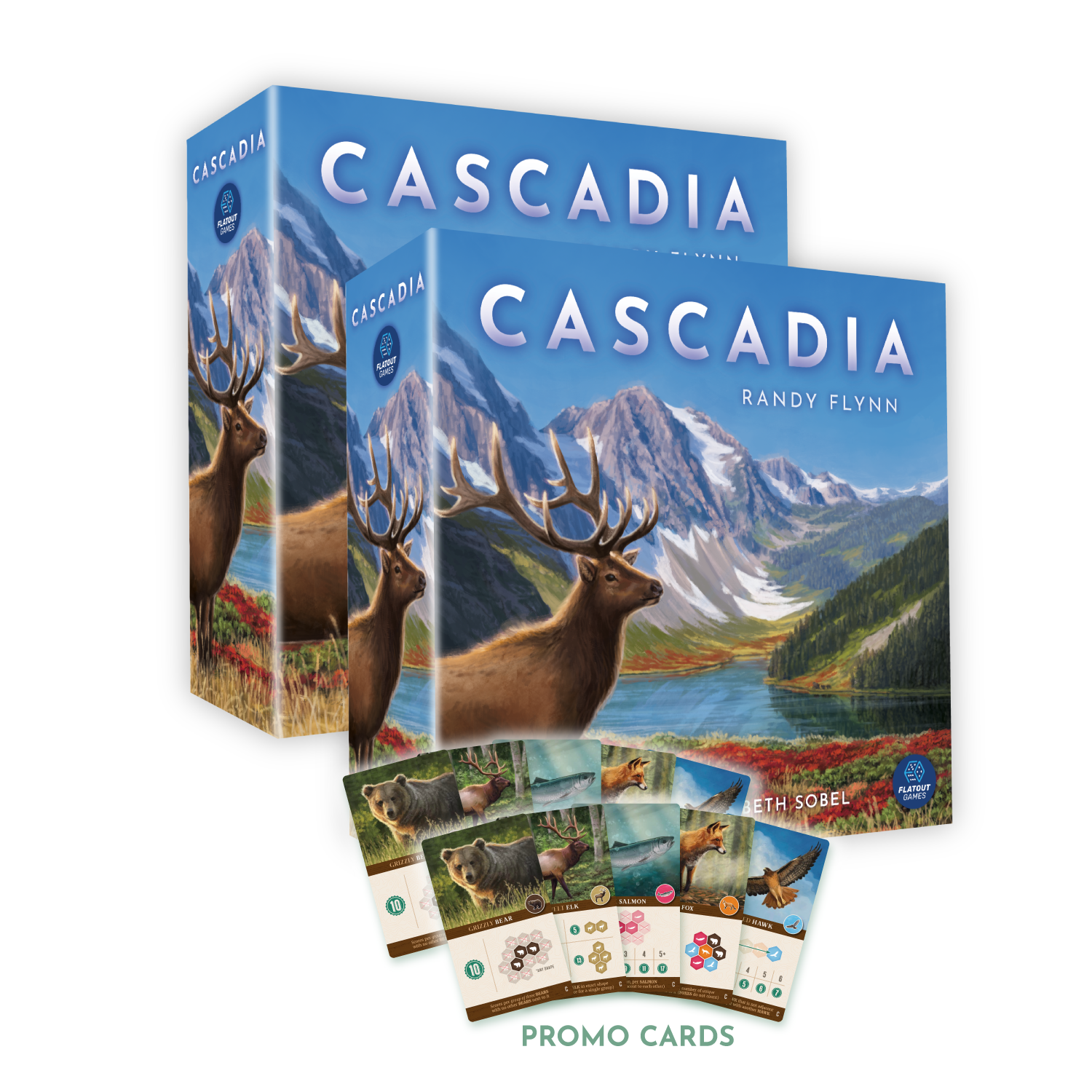 Cascadia \u0026 KS promo cards ボードゲーム　英語版