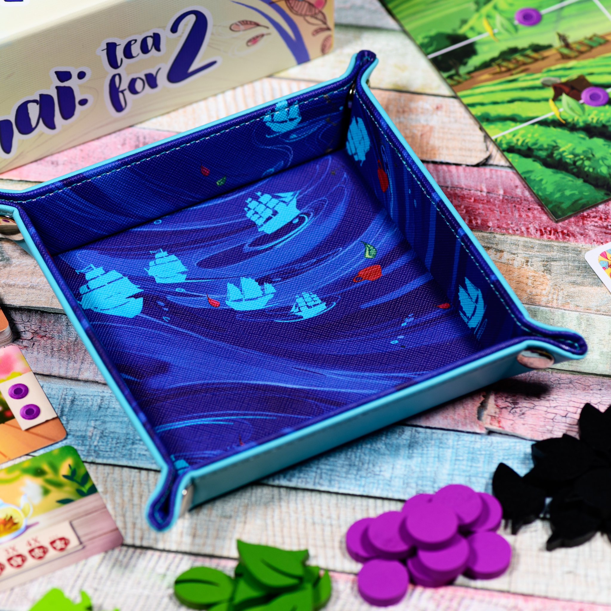 Chai Tea for 2 & Dice Trays by Steeped Games 2 Dice Trays Gamefound