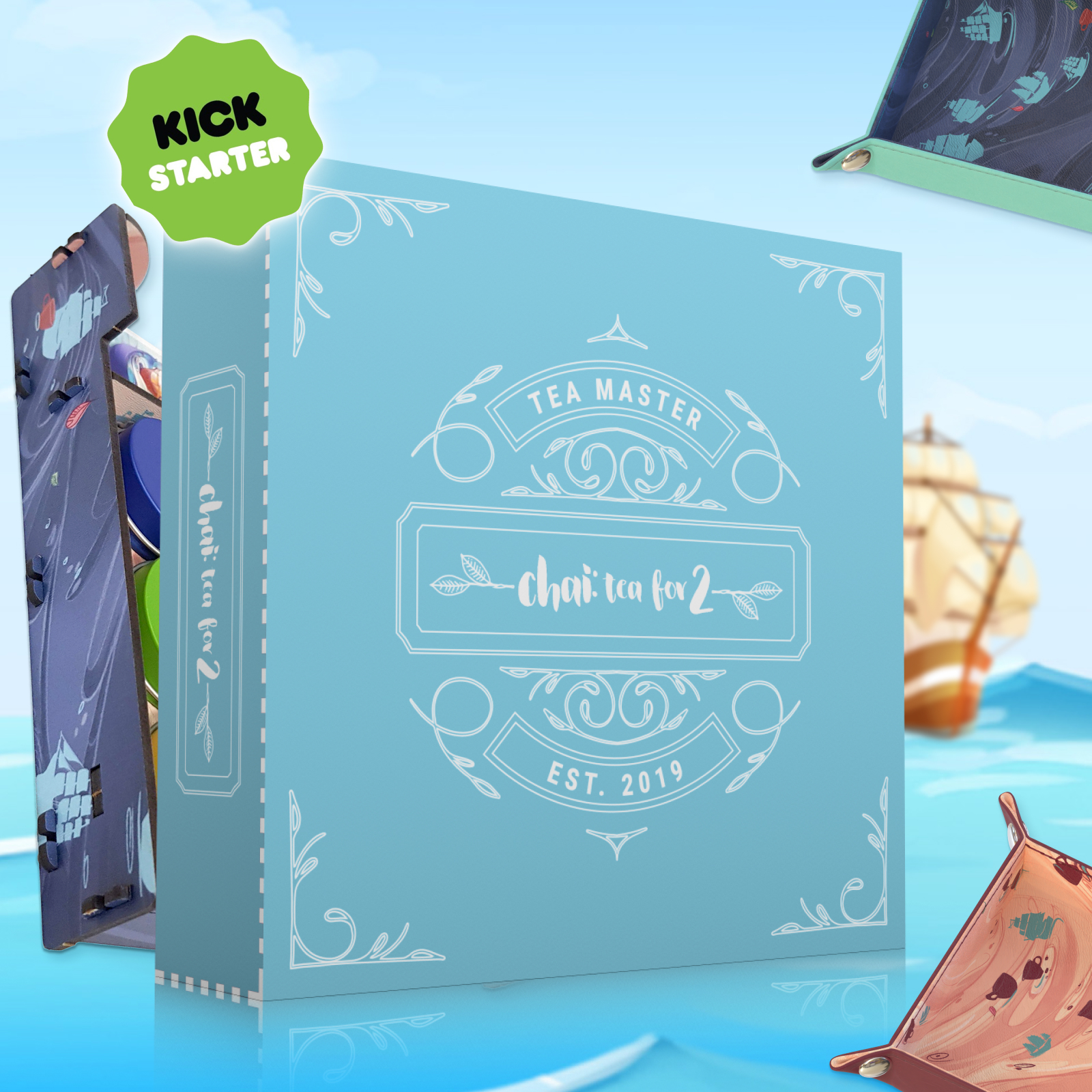 Chai Tea for 2 & Dice Trays by Steeped Games Chai Tea for 2