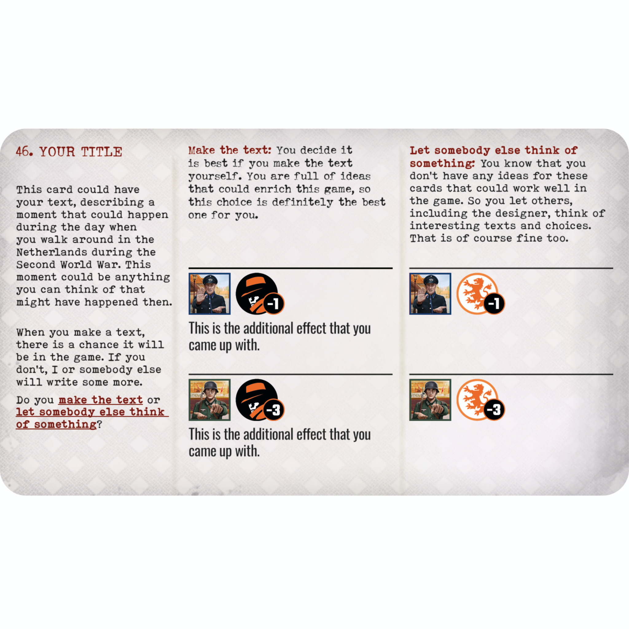 Dutch Resistance: Orange Shall Overcome! by Liberation Game Design - 24  extra Halt! cards (English) - Gamefound