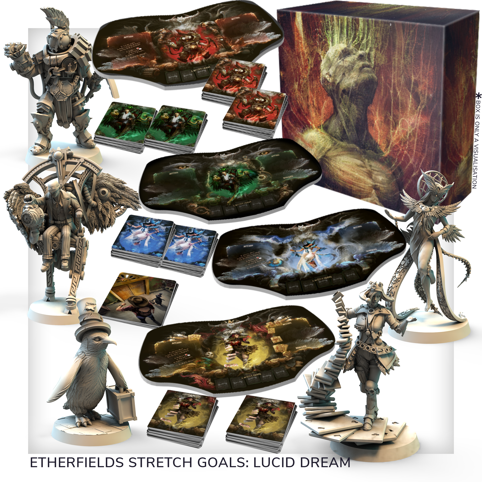 Etherfields - Set de 4 Clés en métal - Jeux de société - Awaken Realms