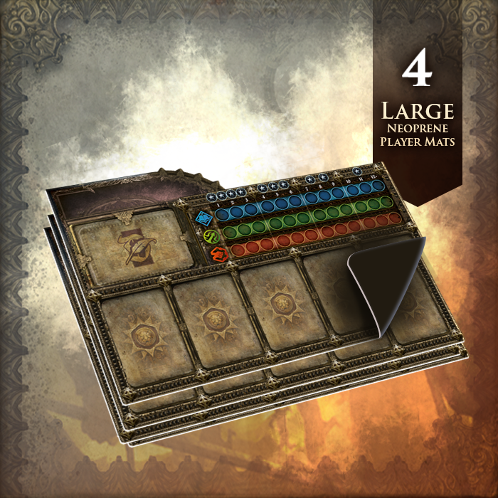 Destinies by Lucky Duck Games 4 Neoprene Player Mats Gamefound