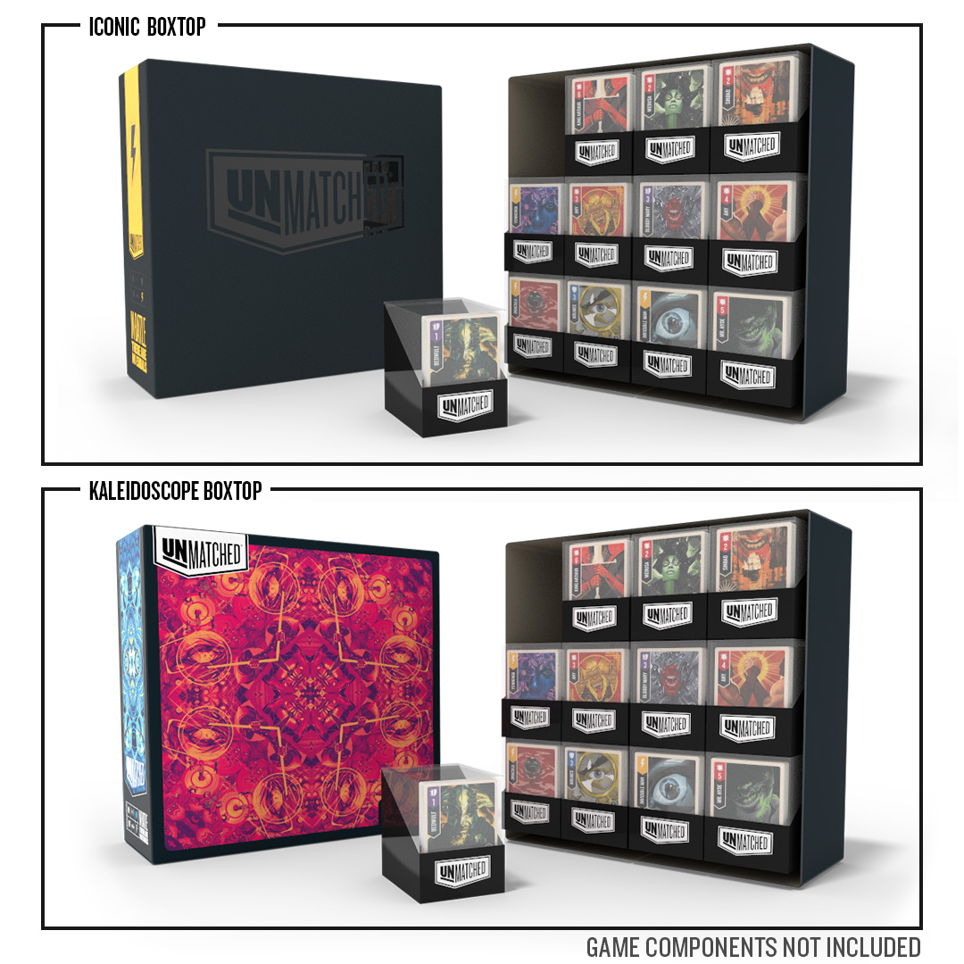 Unmatched: Storage and Accessories by Restoration Games - Battle Box  (includes 12 Boost Cubes) - Gamefound