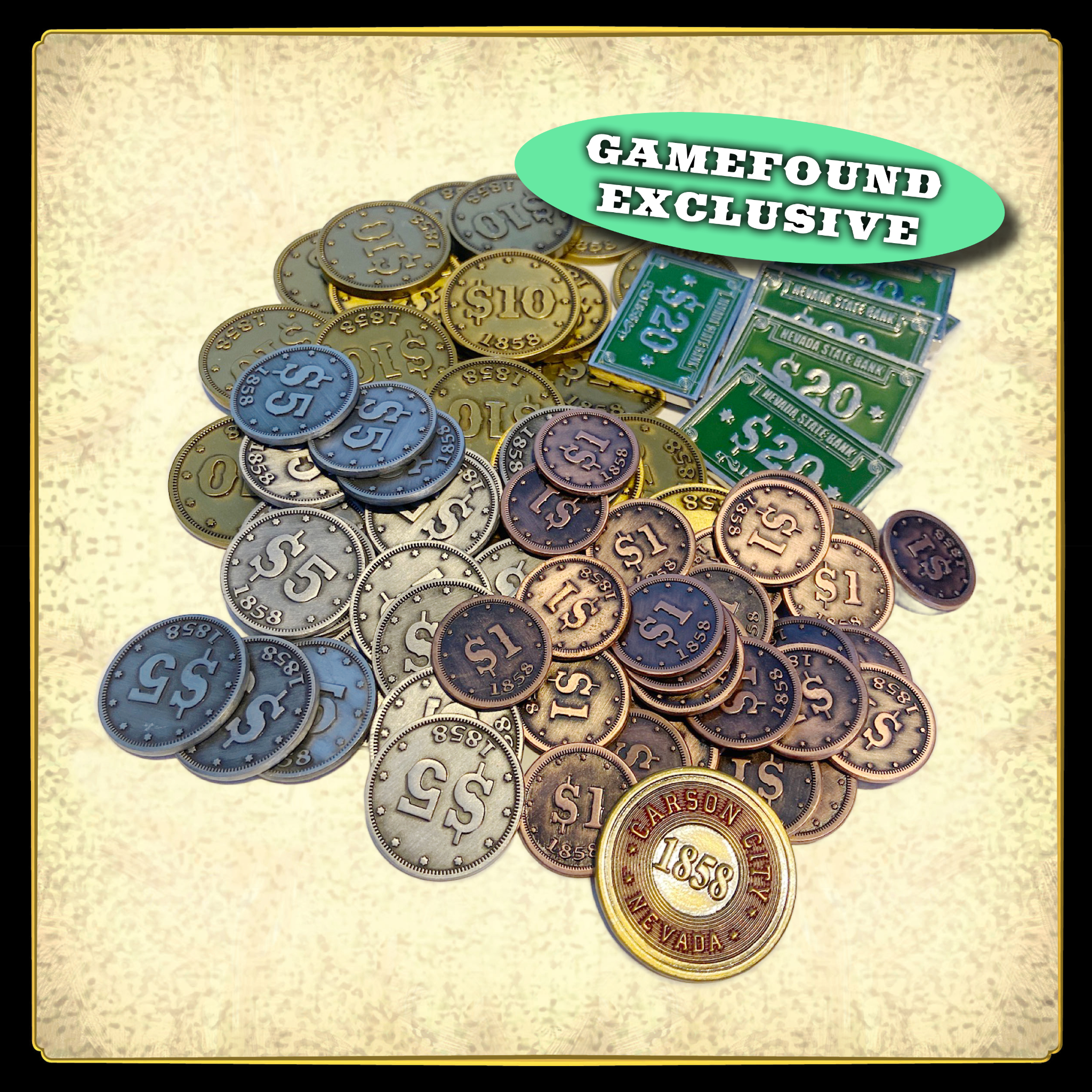 Carson City Big Box by Quined Games - Carson City Metal Coins and 