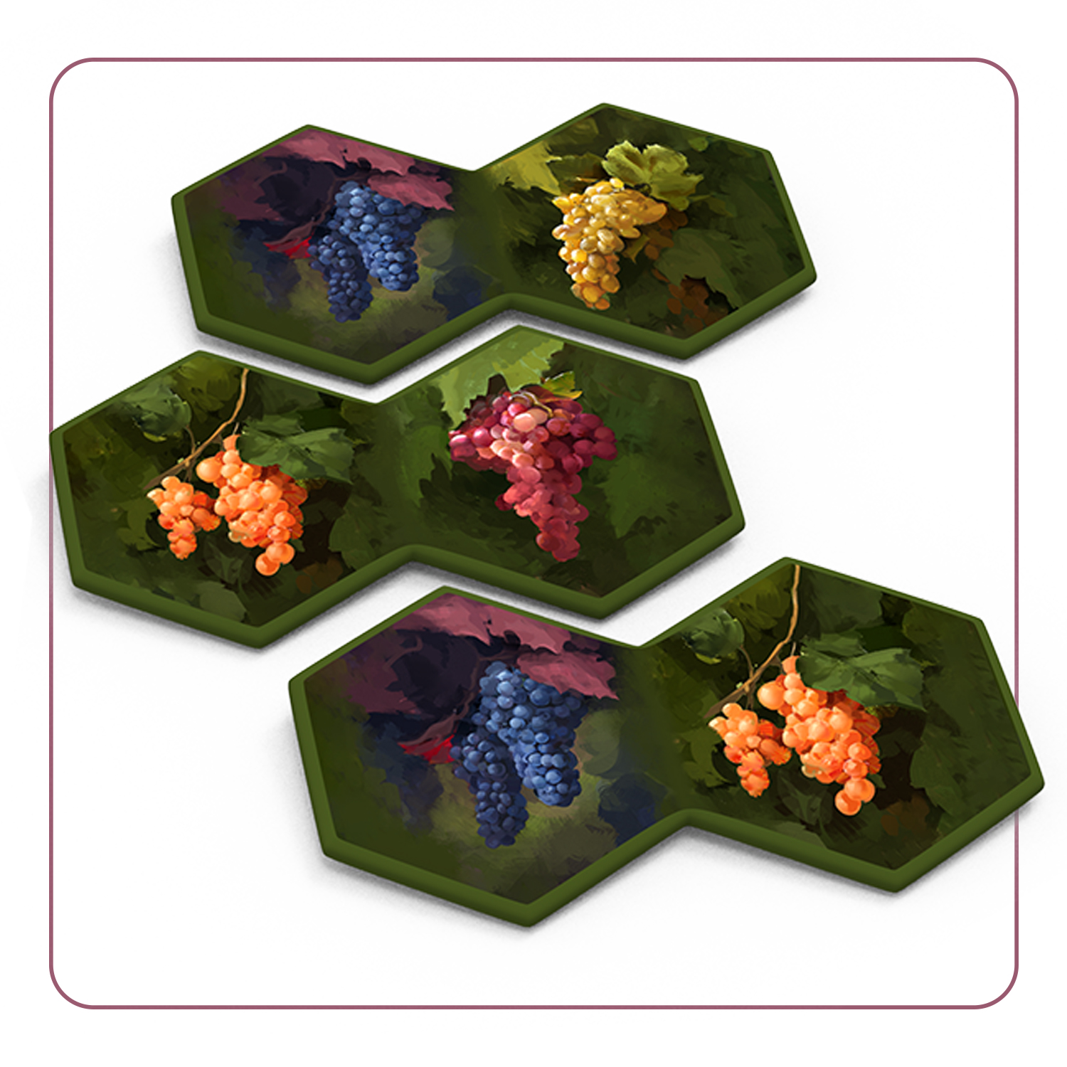 Castles of Burgundy Special Edition by Awaken Realms Upgraded hex tiles (Acrylic) Gamefound