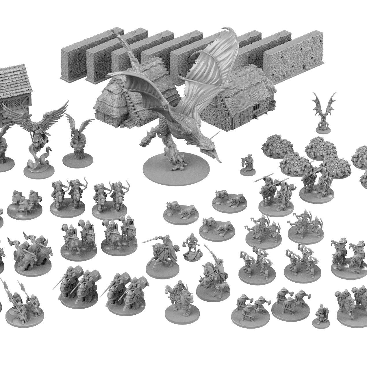 Lot De Pions/figurines Pour Le Jeu Joan Of Arc - Mythic, Time Of Legends, Occasion