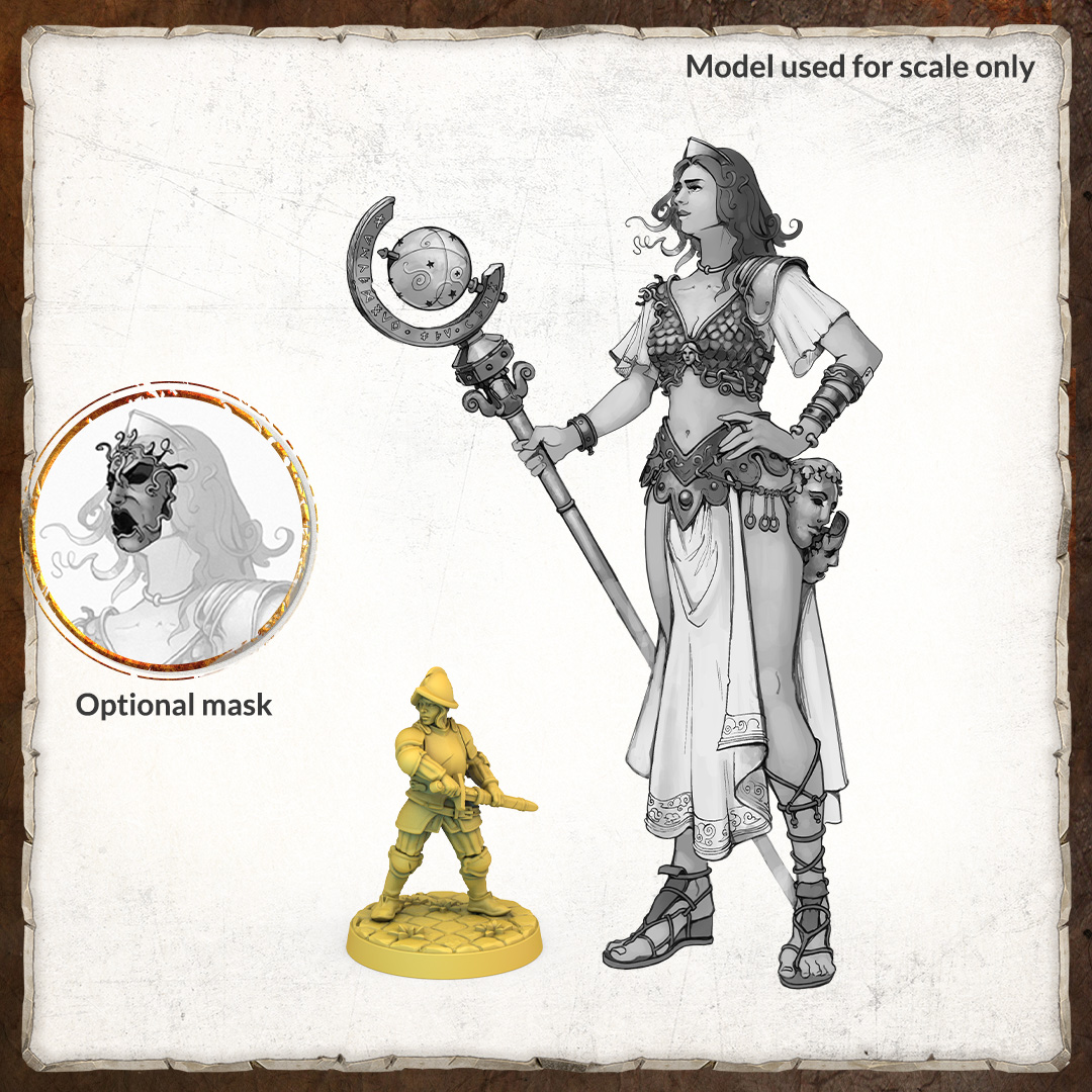 Dungeons & Lasers Owlbear Familie – Miniaturfigur Mit Basis, Unlackiert, Für D&D & RPGs