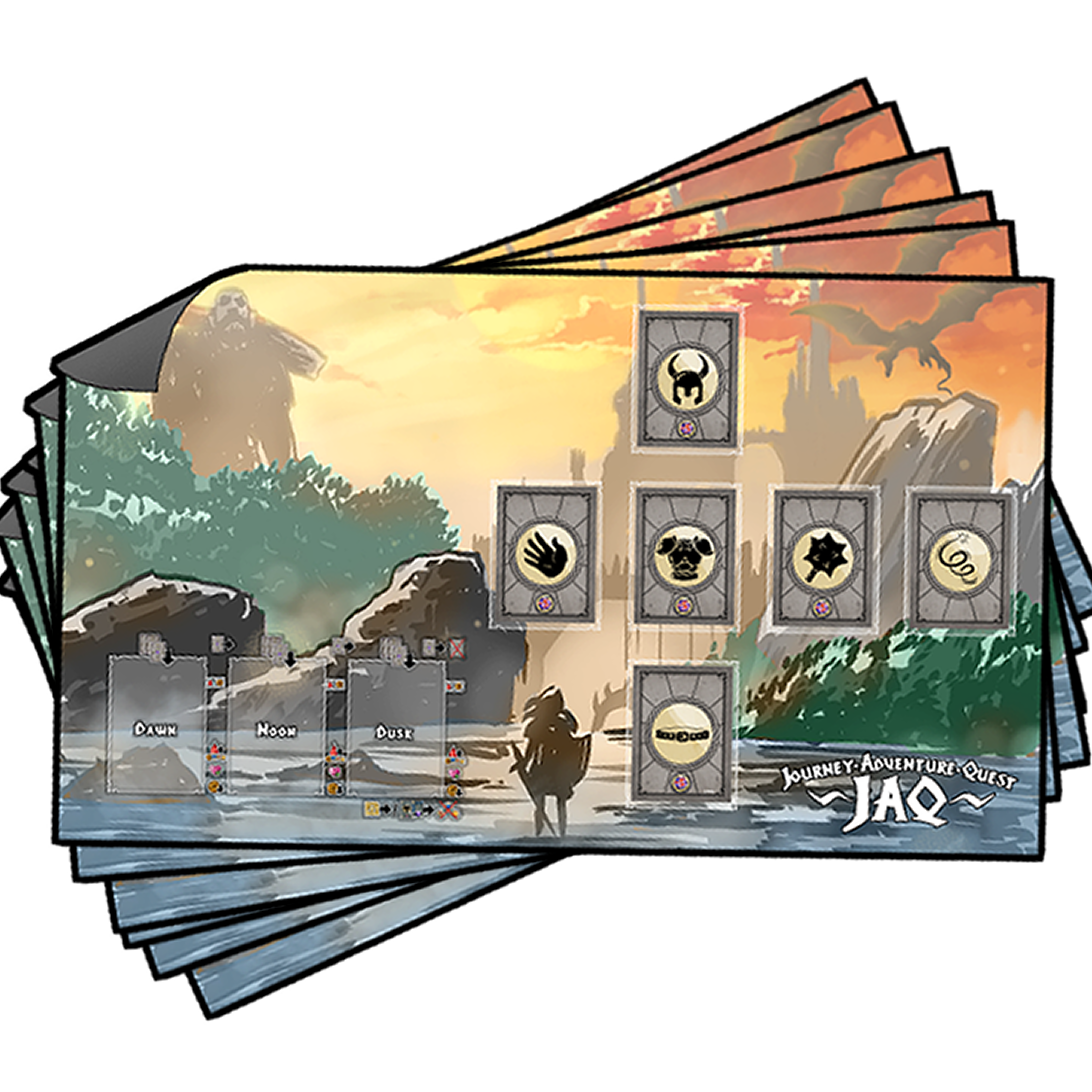 Journey Adventure Quest JAQ by Triceratops Games - Player mat - Gamefound