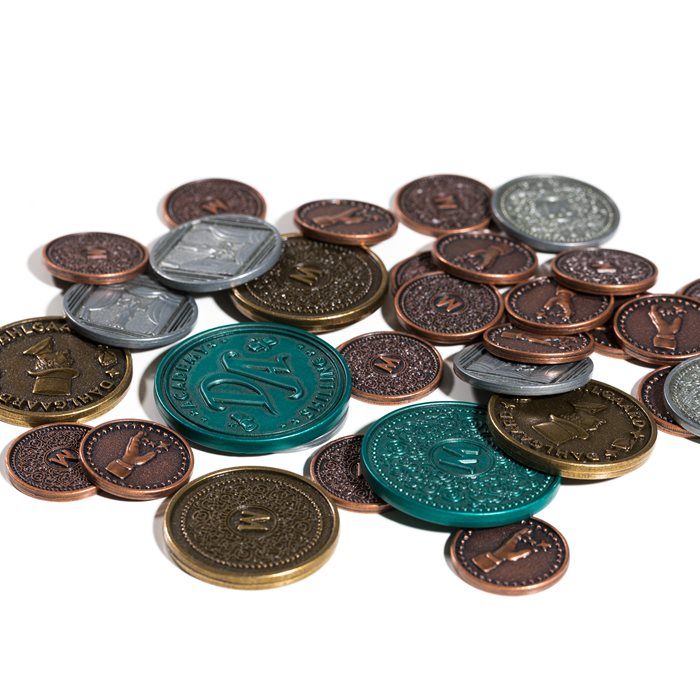 Septima by Mindclash Games Trickerion Metal Coins Gamefound