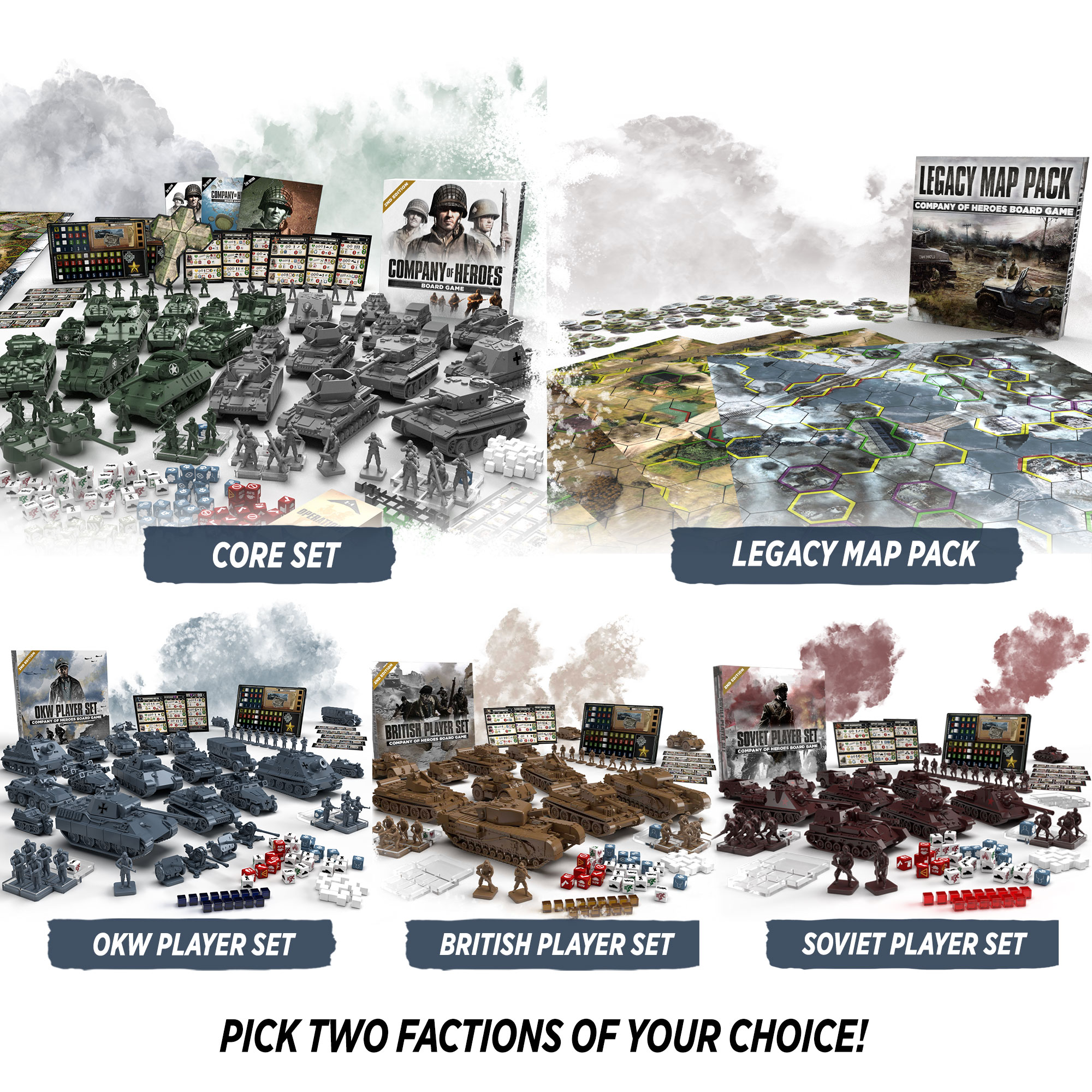 Company Of Heroes Board Game 2nd Edition 2nd Edition Company of Heroes Board Game by Bad Crow Games - New Backer