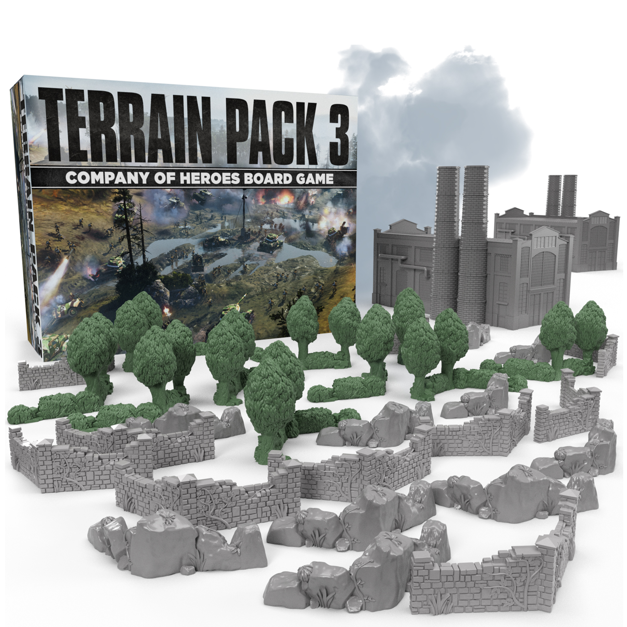 2nd Edition Company of Heroes Board Game by Bad Crow Games Terrain Pack 3 Gamefound