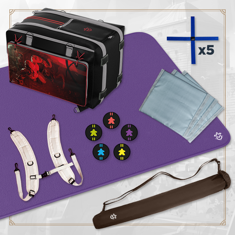 Custom Bags and Playmats for Board Games by Crafting Kingdoms All In Pledge Gamefound