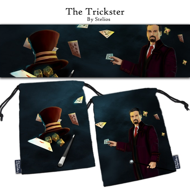 Legendary Dice Bags by Drawlab 3 Premium Dice Bags And 2 RPG Dice