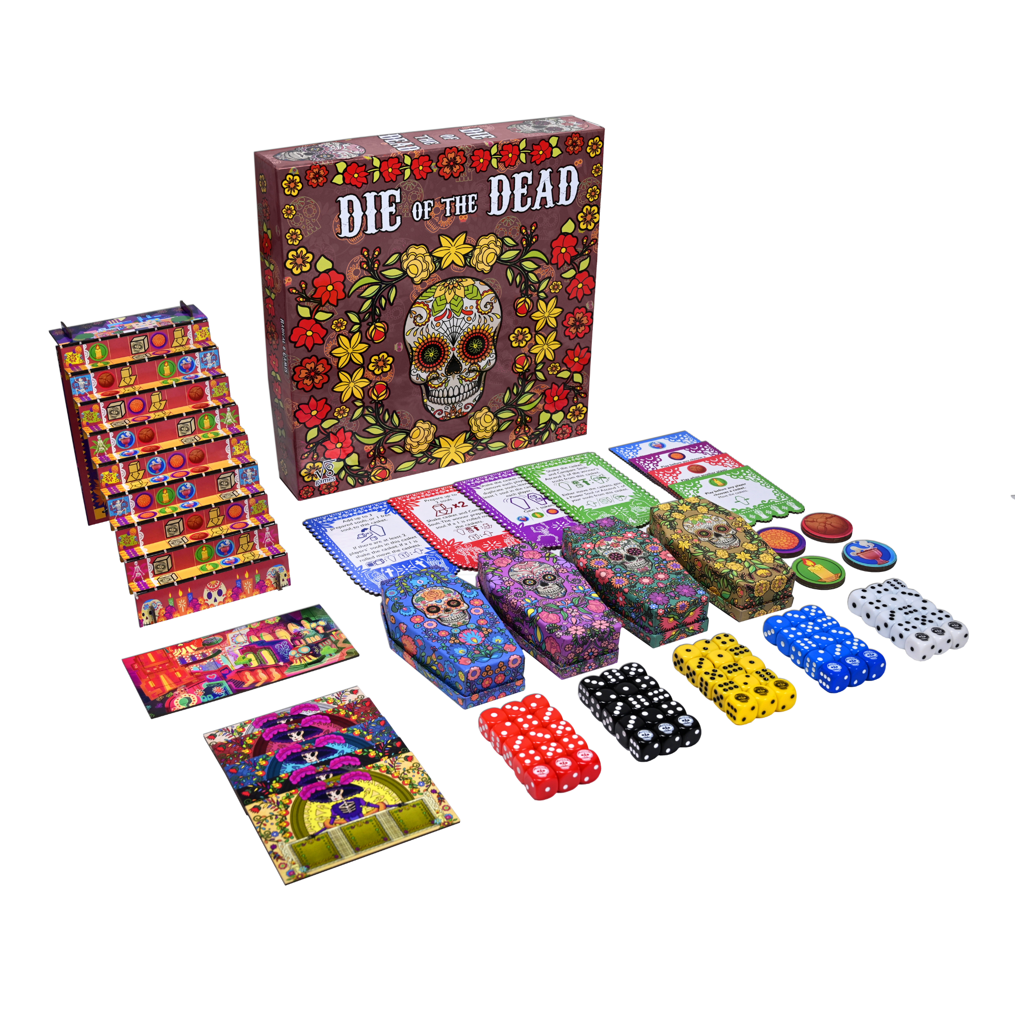 Die of the Dead: Xolo Expansion & Ofrenda Variant by Radical 8 Games - Die  of the Dead - Gamefound