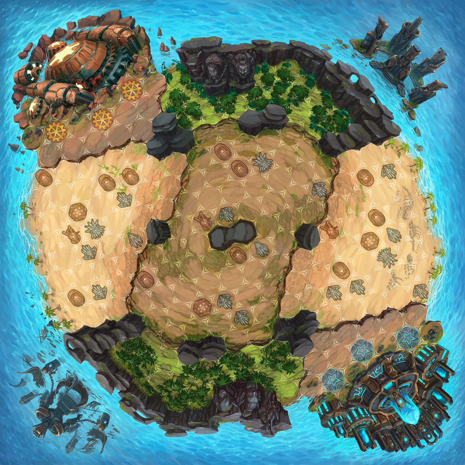 Guards of Atlantis II: Tabletop MOBA by Wolffdesigna - Neoprene 
