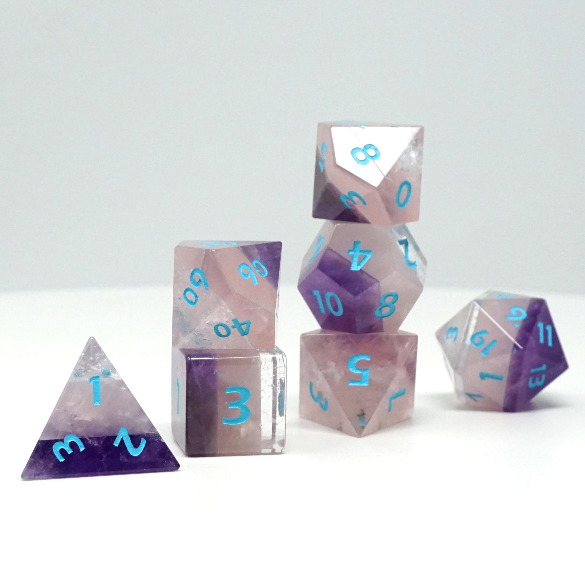 Mimic Dice The Founding by Mimic Dice Layered Amethyst Gamefound