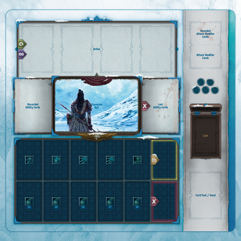 NonOfficial Frosthaven and Gloomhaven compatible playmats (Second
