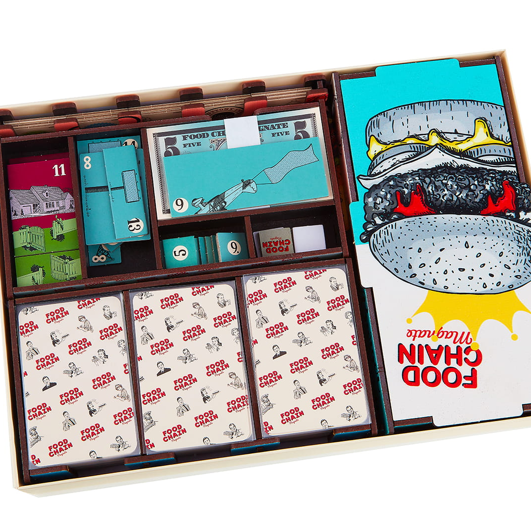 Colorful inserts with original artworks for popular games 2 by PolandGames  - Insert Food Chain Magnate UV - Gamefound