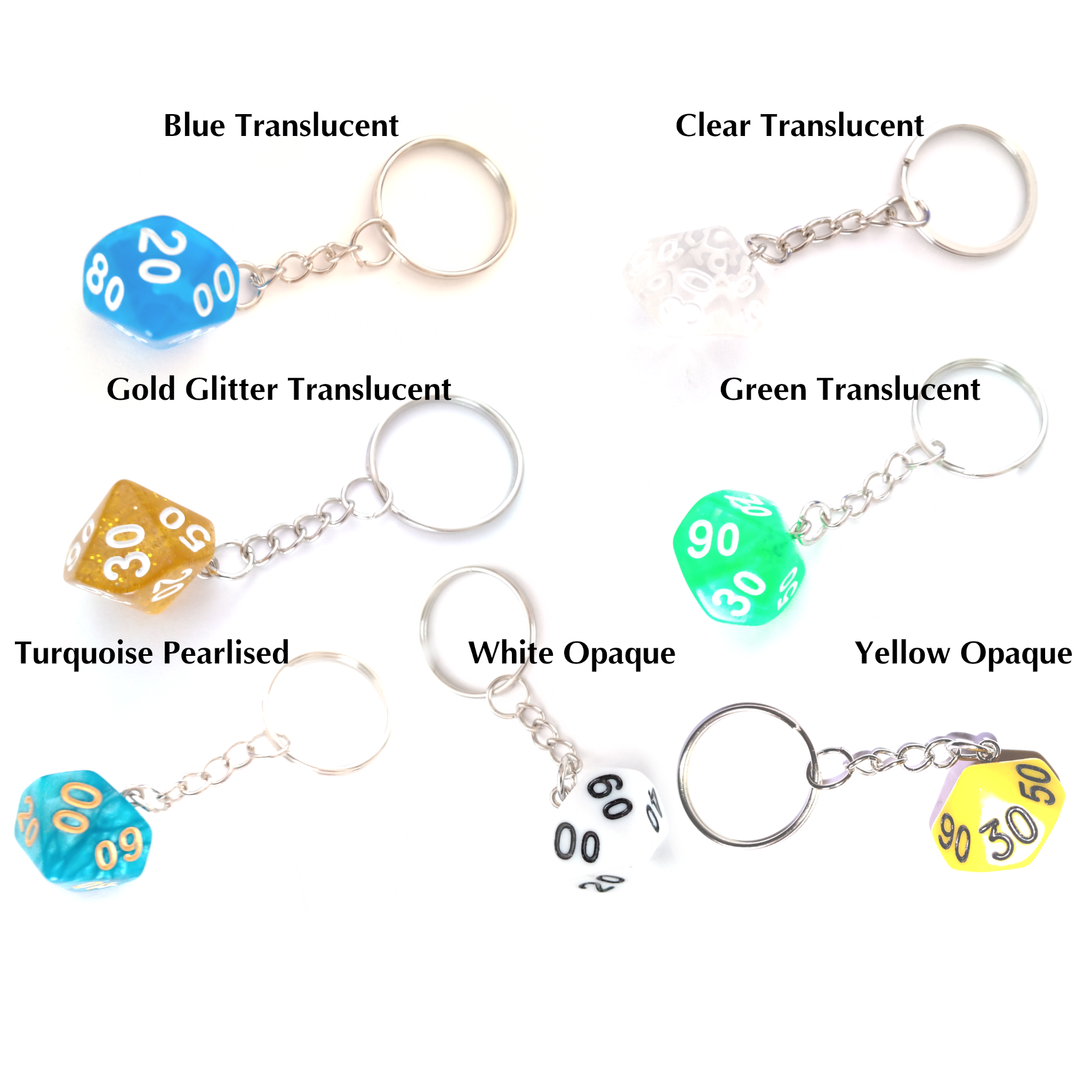 Crystal Dice Key Chain