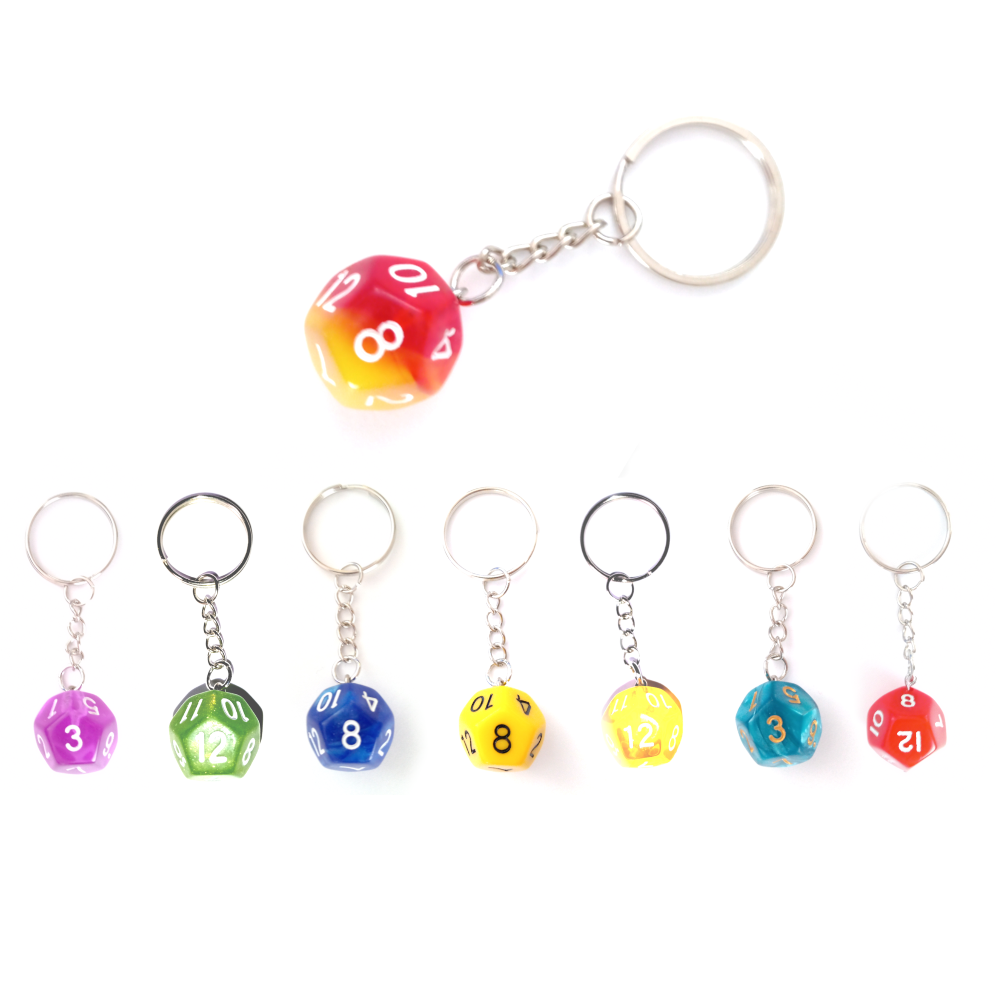 The Board Game Survival Kit 2.0 by Atikin Games - D12 Dice Keyring