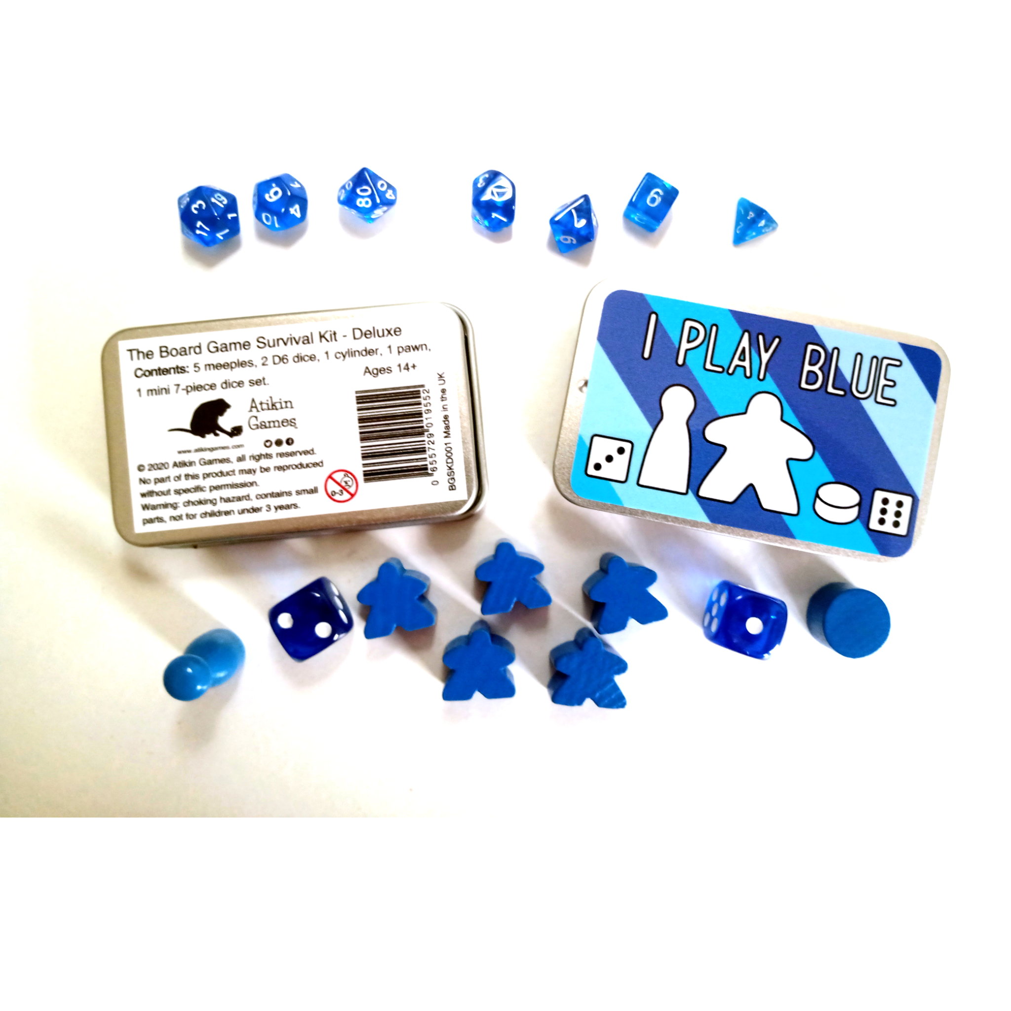 Game Playing Pieces (6 pawns, 2 Dice)