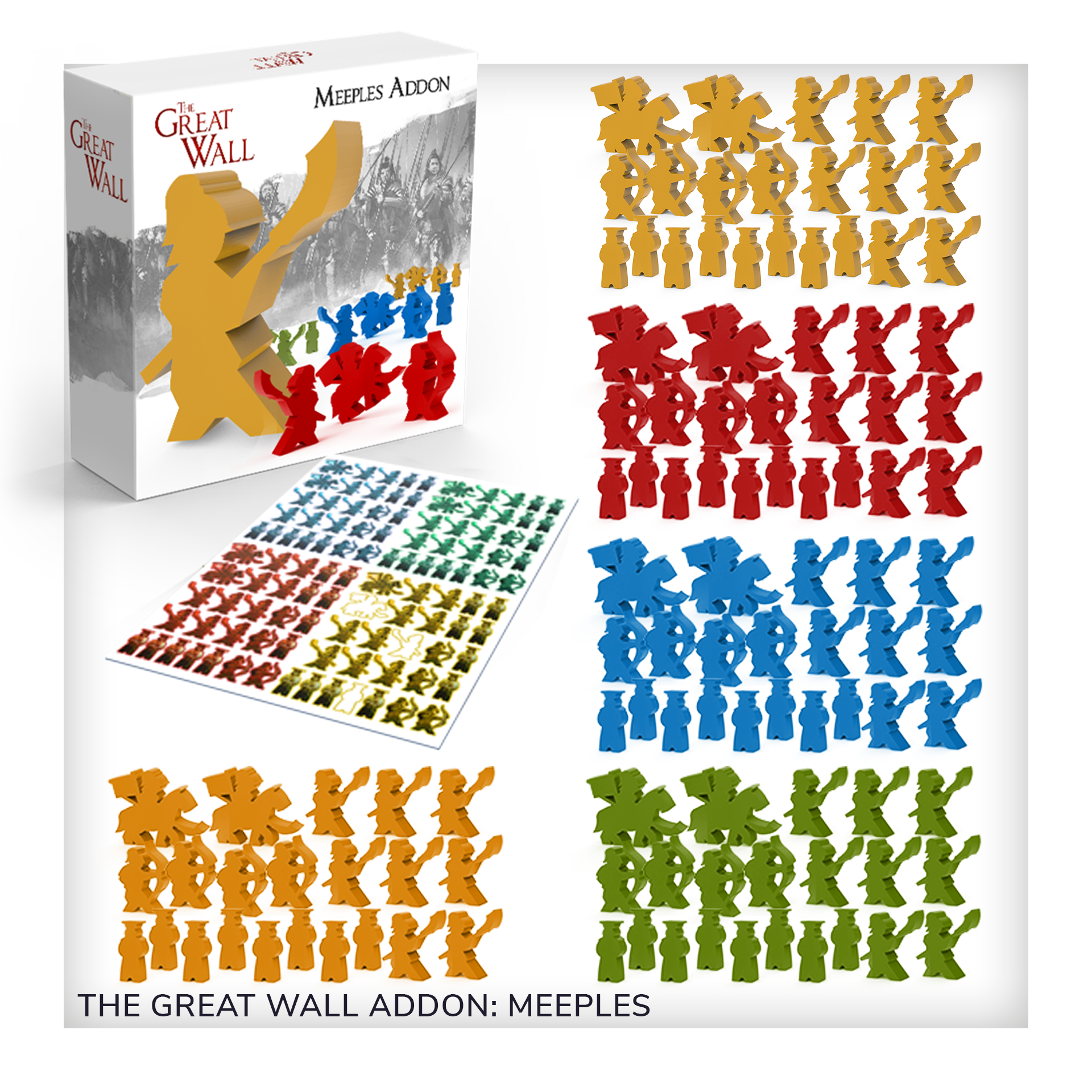 Great Wall Board Game by Awaken Realms Meeple Addon (Core box