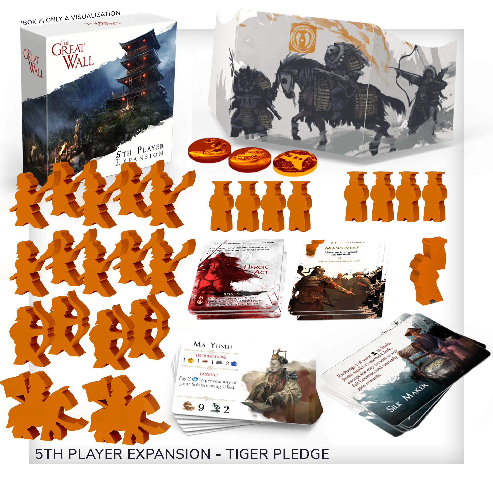 Great Wall Board Game by Awaken Realms Stretch goals [meeple version