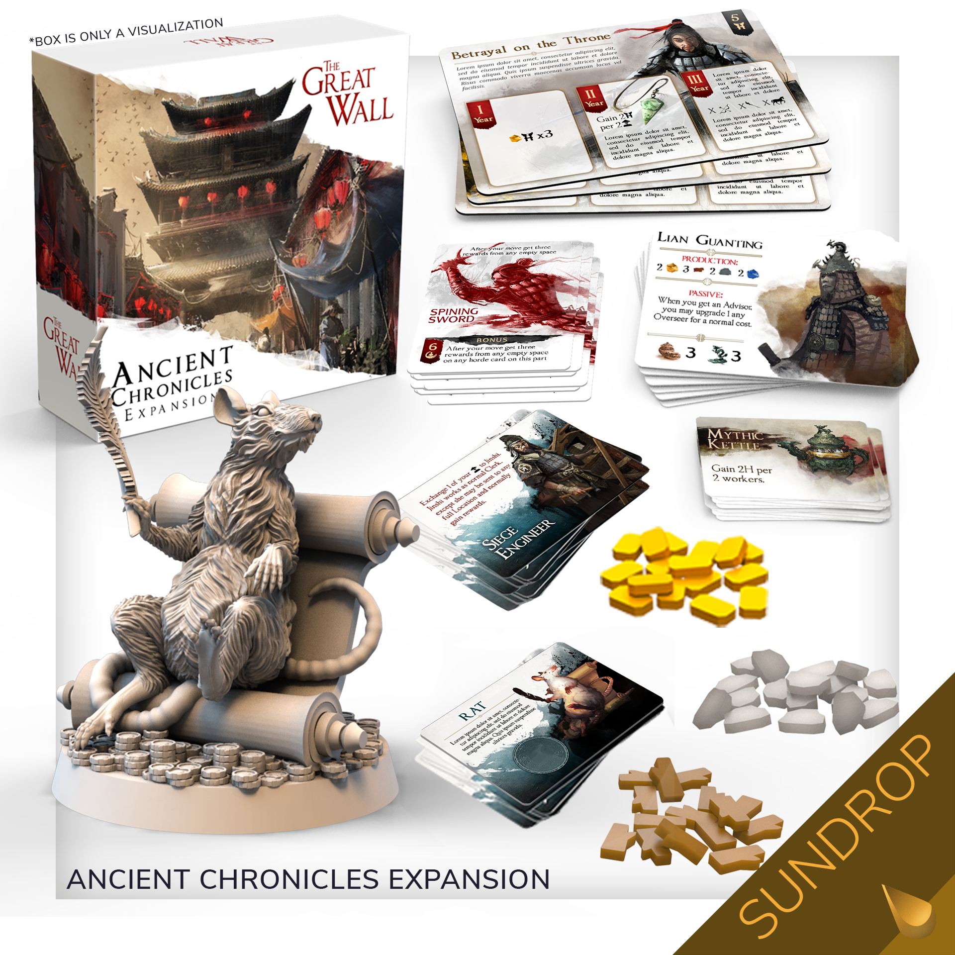 Great Wall Board Game by Awaken Realms Stretch goals [miniatures
