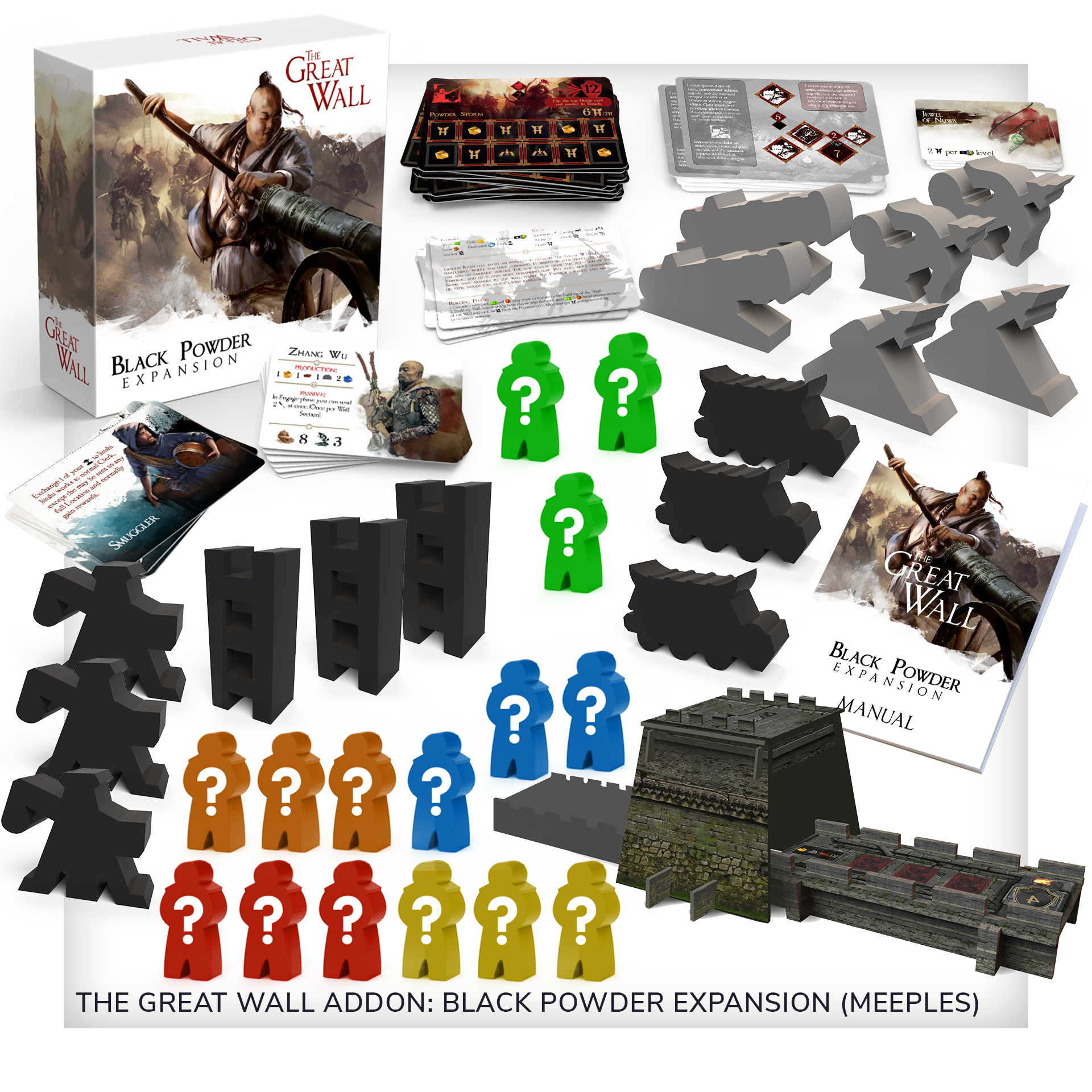 Great Wall Board Game by Awaken Realms Black Powder expansion [meeple