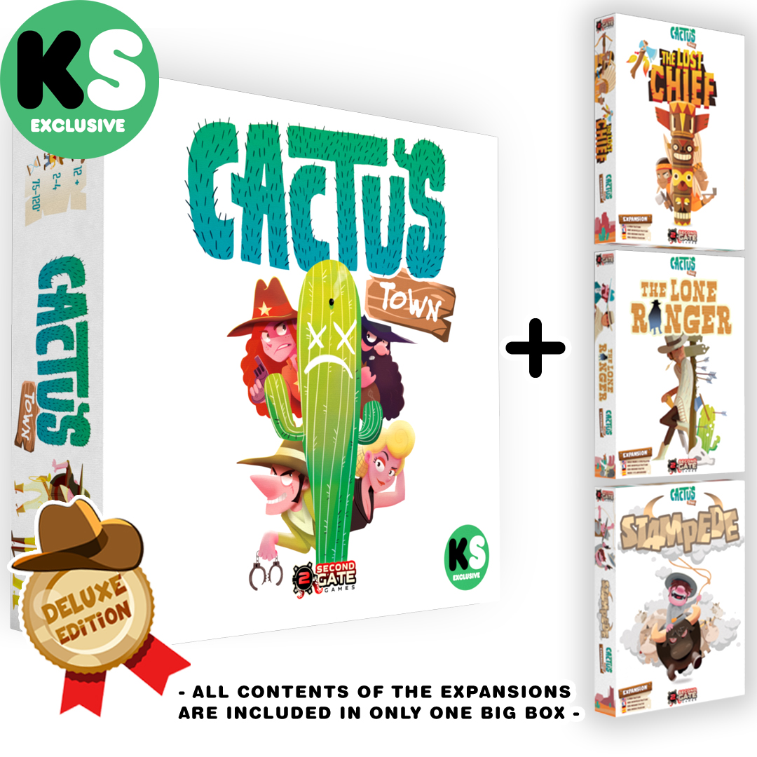 Cactus Town by Second Gate Games - Cactus Town SHERIFF + 3 EXPANSIONS  (Deluxe version) - Gamefound