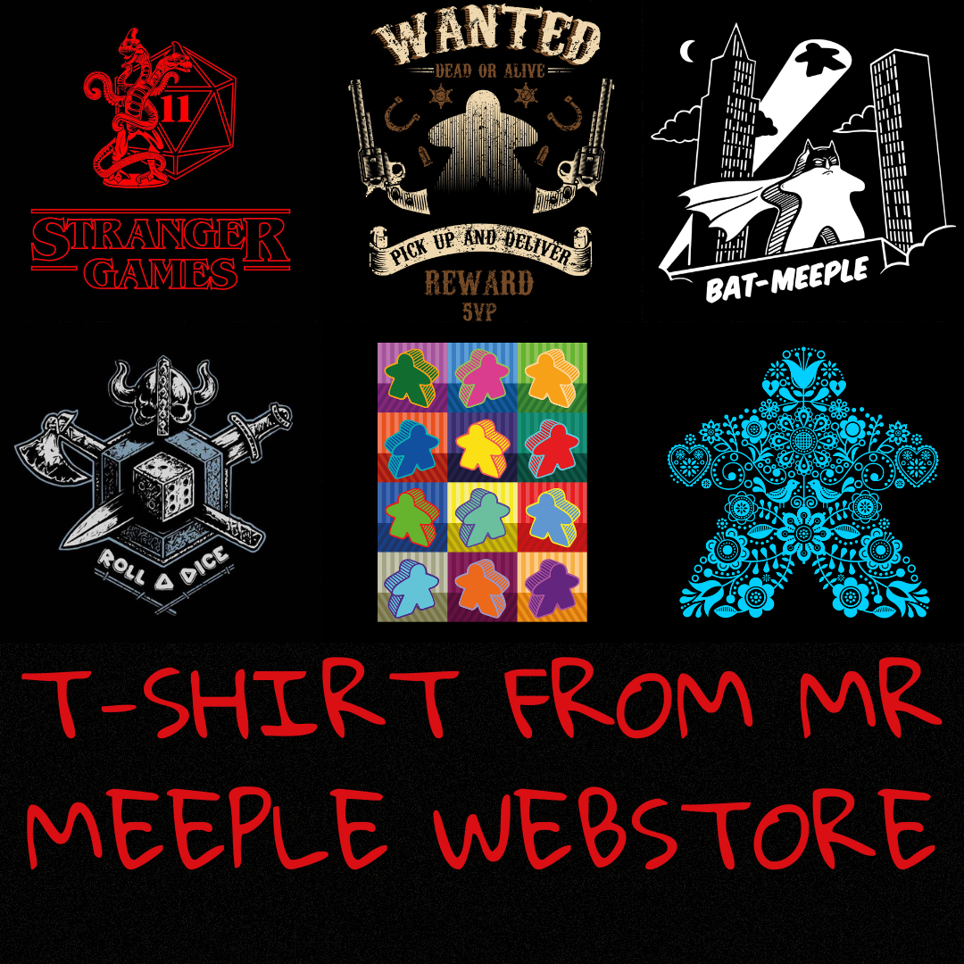 Mr Meeple Board Games Clothes by MrMeeple Tshirt from Mr Meeple store