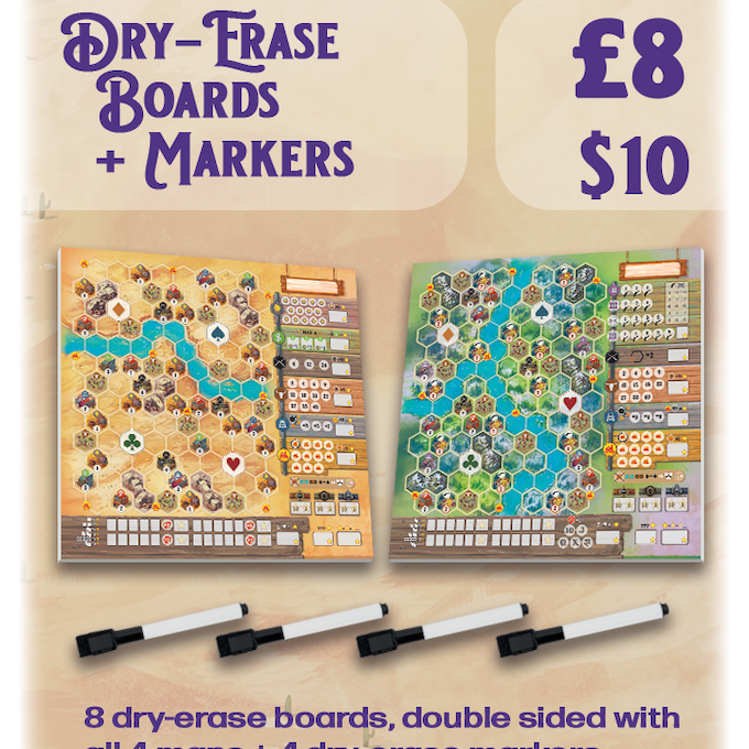 Pioneer Rails by Dranda Games DryErase Boards + Markers Gamefound