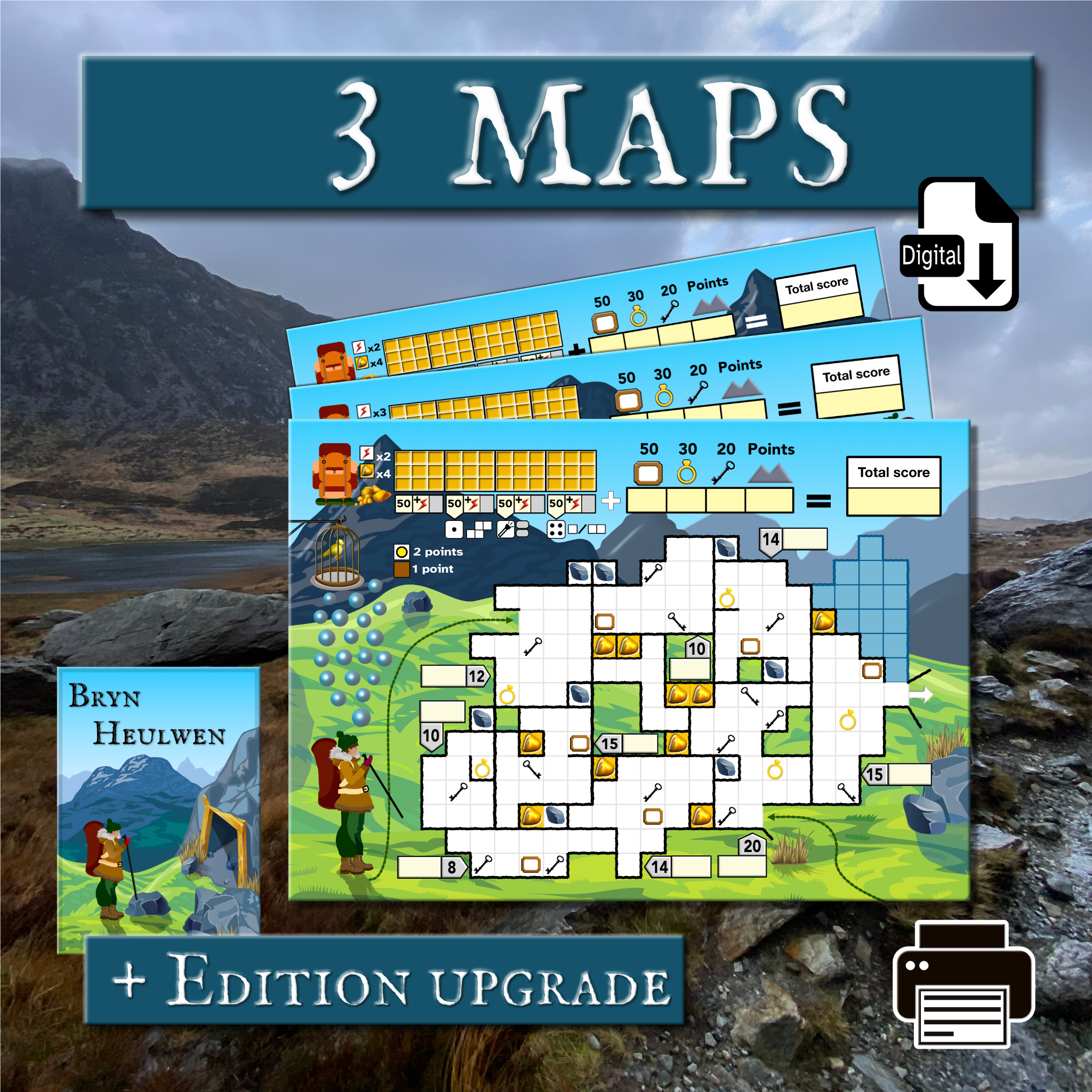 Bryn Heulwen with New Map Bundles by Kevin Watch - Brain Escape Games - 3  maps for Bryn Heulwen - Gamefound