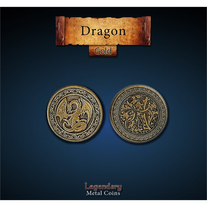 Legendary Metal Coins Season 5 by Drawlab - Dragon Gold Coins - Gamefound