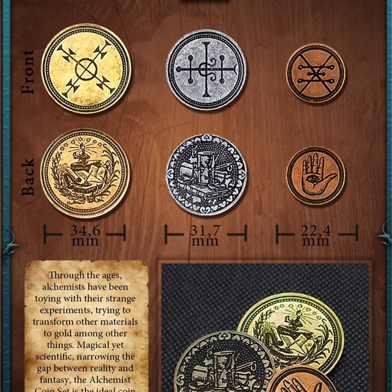 Legendary Metal Coins Season 5 by Drawlab - Alchemist Coin Set - Gamefound