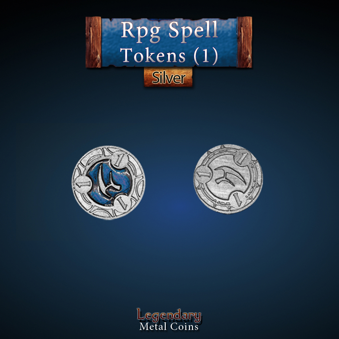 Legendary Metal Coins Season 5 By Drawlab Rpg Spell Token 1 Blue Gamefound Com