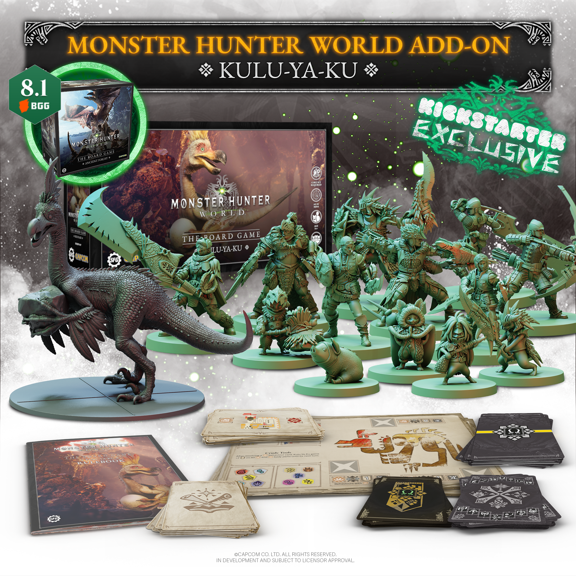 Monster Hunter World The Board Game All-In Pledge Kickstarter