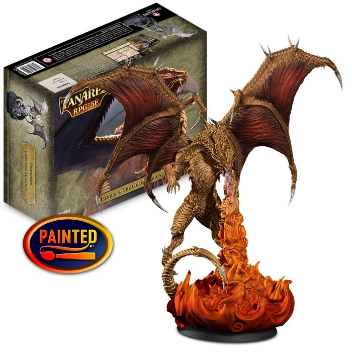 Tanares Adventures Ultimate Edition by Dragori Games - Painted Gold Dragon  - Gamefound