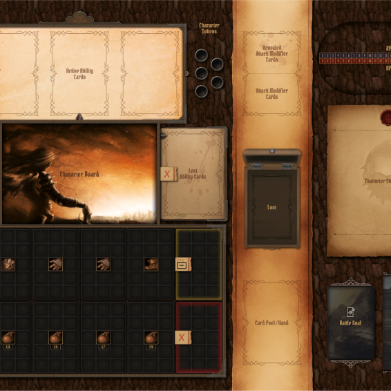 NonOfficial Frosthaven and Gloomhaven compatible playmat. by Crafting