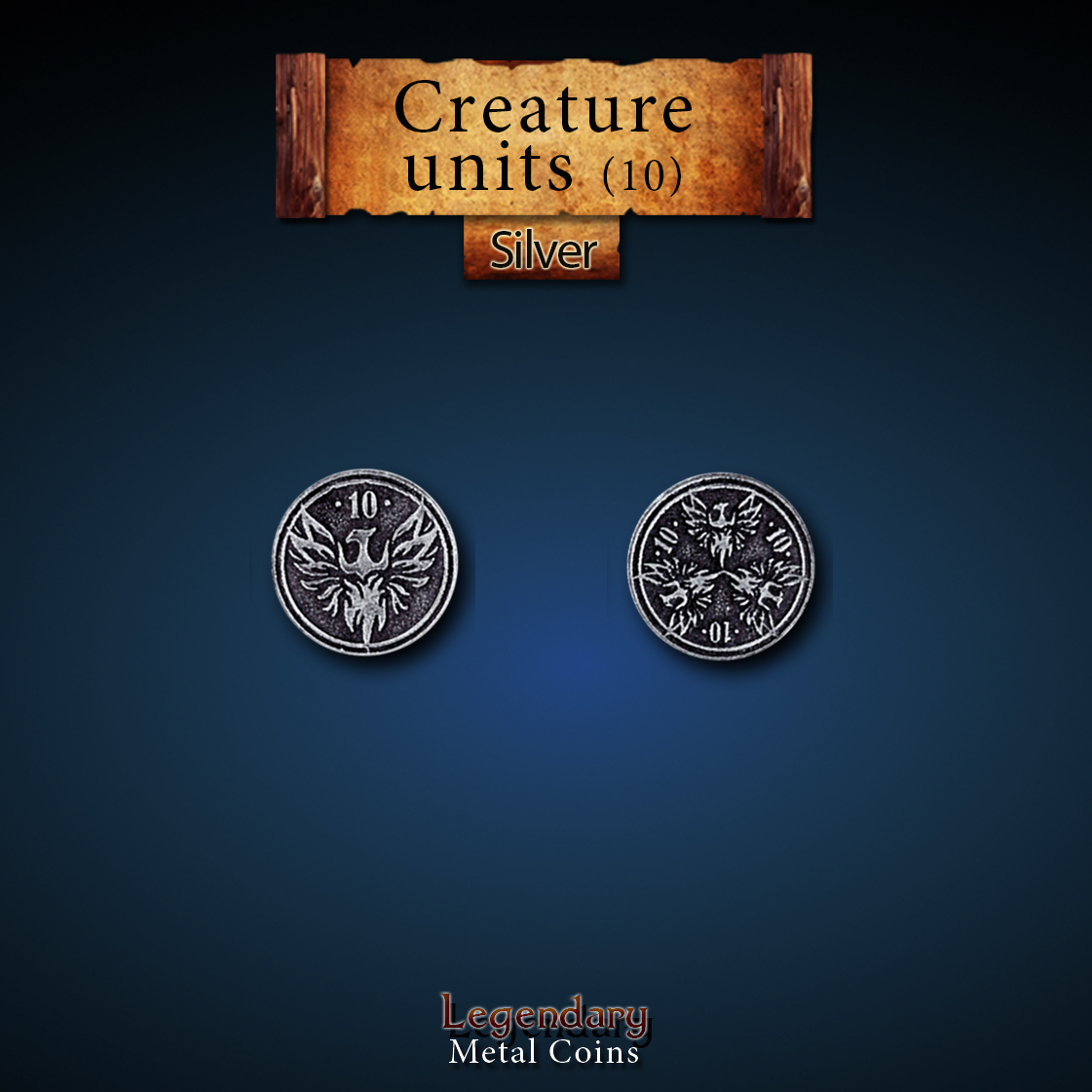 Legendary Silver Legendary Metal Coins Season 4 by Drawlab - Creature Unit Silver 10 ...