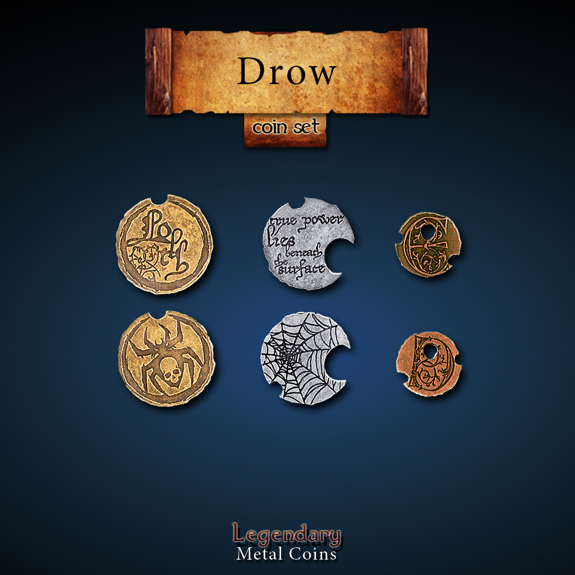 Legendary Metal Coins Season 4 by Drawlab - Alien Coin Set - Gamefound