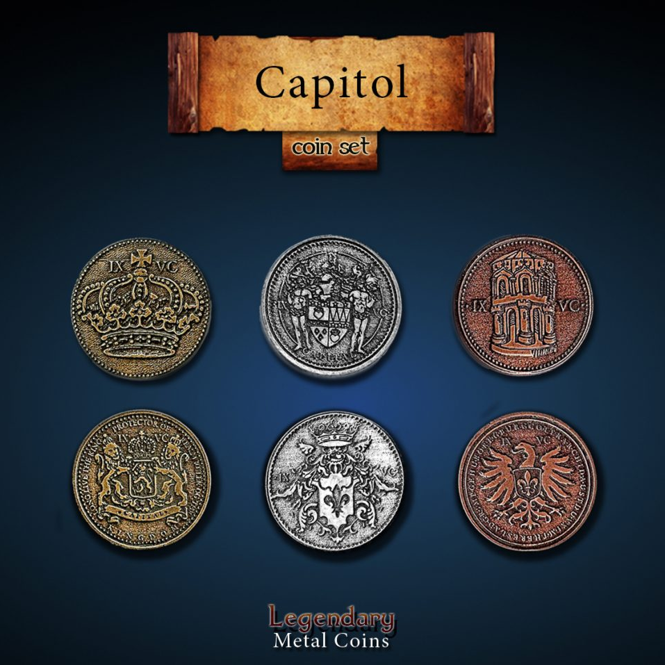 Legendary Metal Coins Season 4 by Drawlab Capitol Coin Set